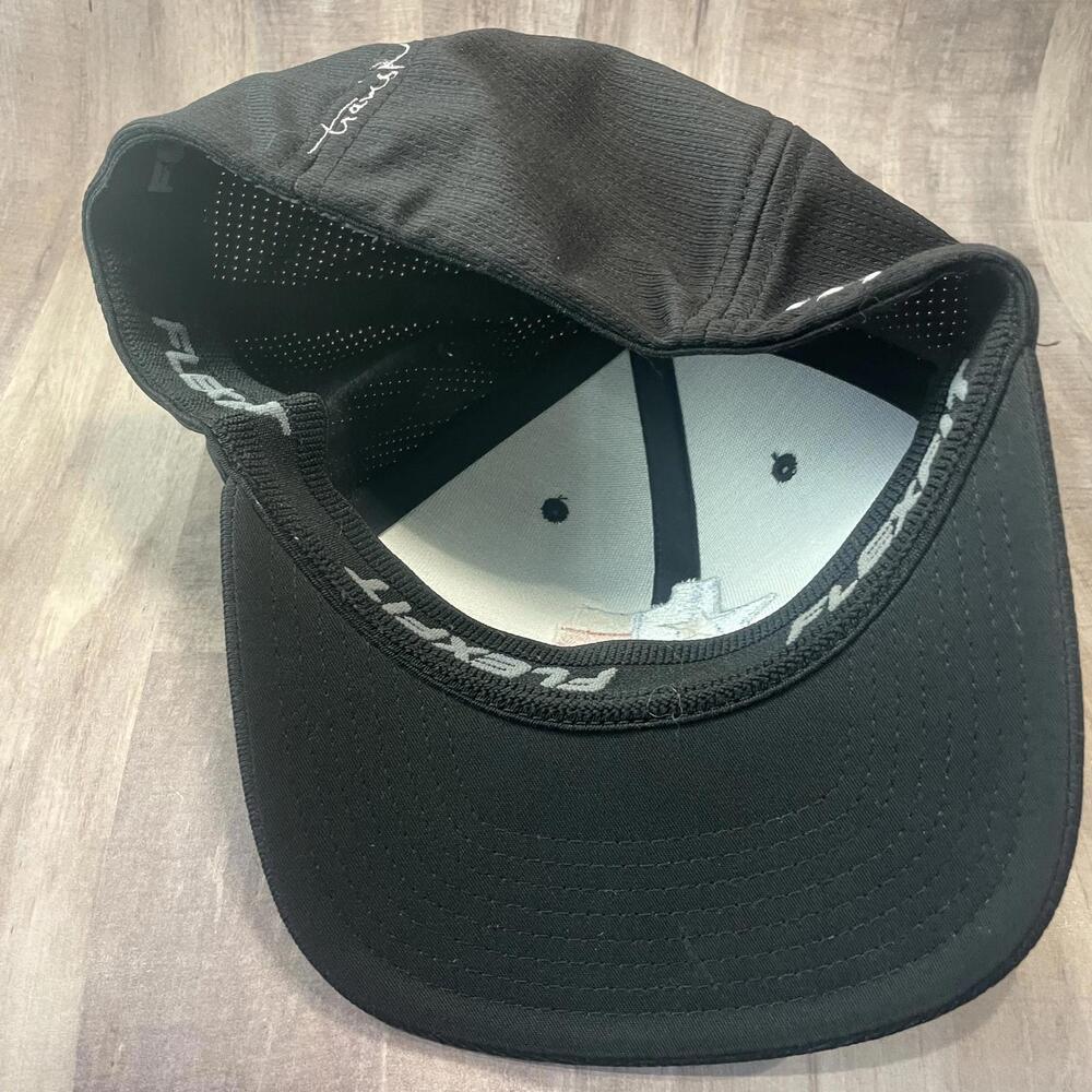 Travis Mathew FlexFit Hat Men’s L-XL Black TEXAS Embroidered Golf Cap - Picture 7 of 8